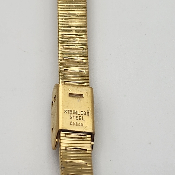 Vintage Elgin Gold Tone Ruby & White Sapphire Watch main image 9